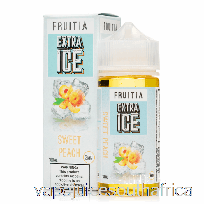 Vape Juice South Africa Sweet Peach - Extra Ice - Fruitia - 100Ml 6Mg